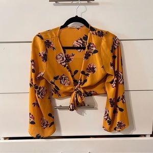 floral tie shirt